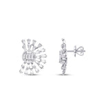 1.42 Carat Diamond Baguette Earrings