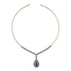 4.66 Carat Diamond Sapphire Necklace