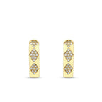 Gold Motif Hoop Earrings