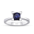 0.58 Carat Round Solitaire Sapphire Engagement Ring