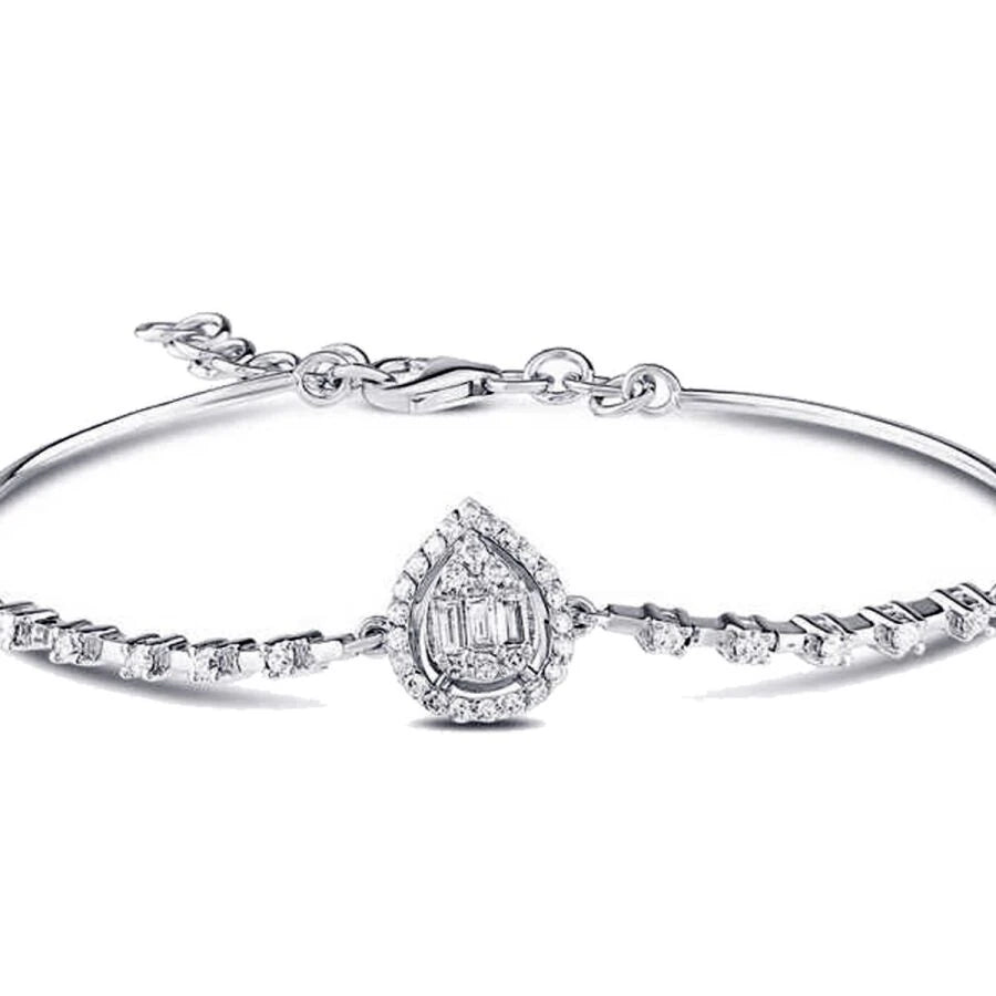 0.45 Carat Diamond Baguette Pear Bangle