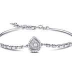 0.45 Carat Diamond Baguette Pear Bangle