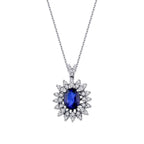1.54 Carat Diamond Sapphire Necklace