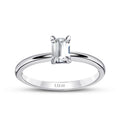0.50 Carat Diamond Emerald Cut Solitaire Engagement Ring