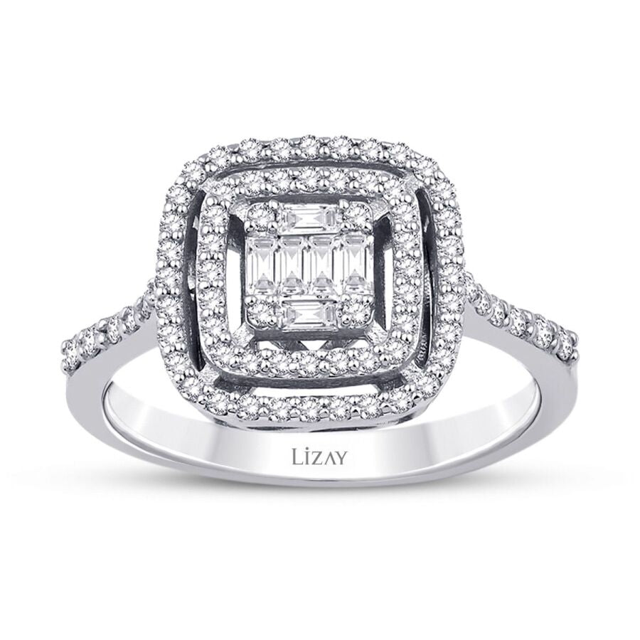 0.46 Carat Diamond Baguette Ring