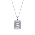 0.63 Carat Diamond Baguette Necklace