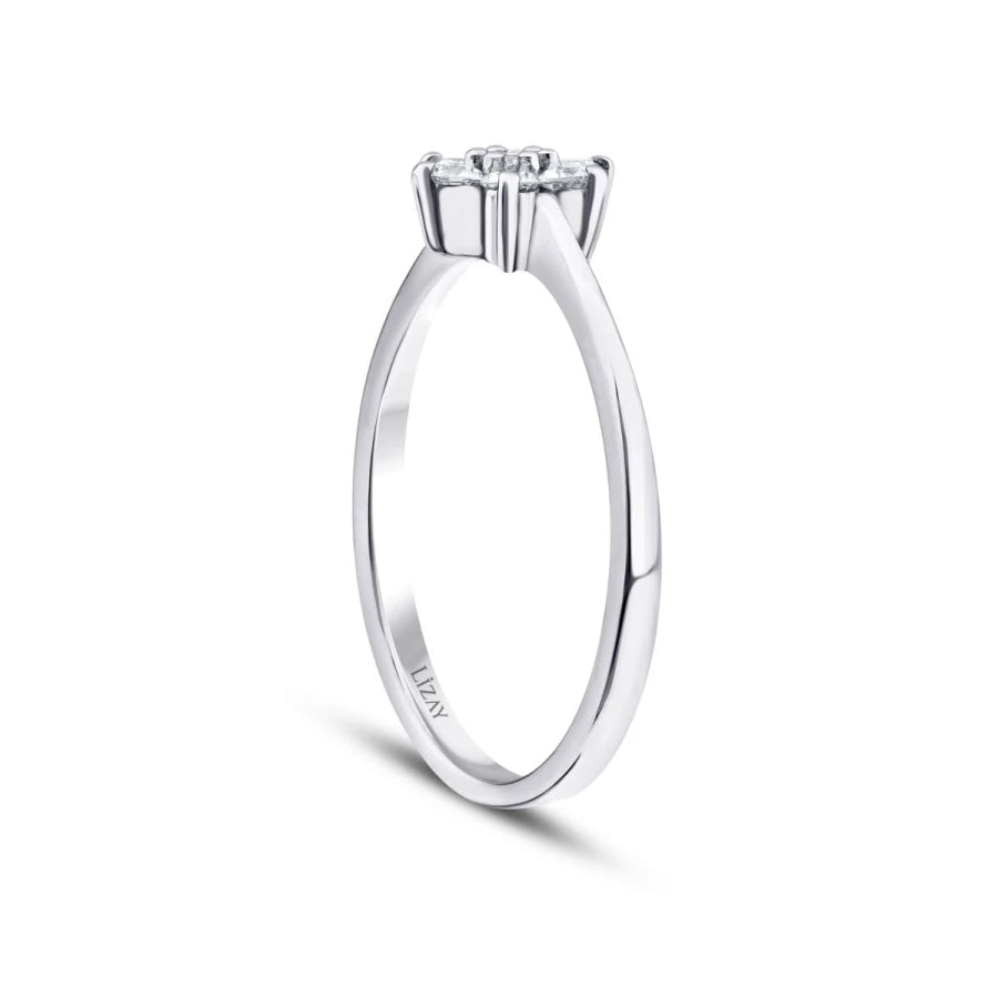 0.25 Carat Diamond Flower Ring