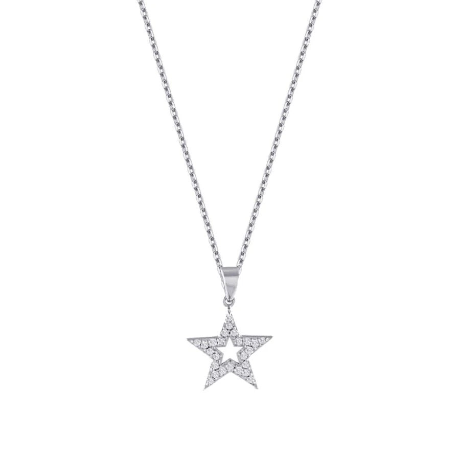 0.11 Carat Diamond Trend Star Necklace
