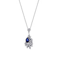 1.33 Carat Diamond Sapphire Necklace