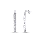 0.69 Carat Diamond Baguette Earrings
