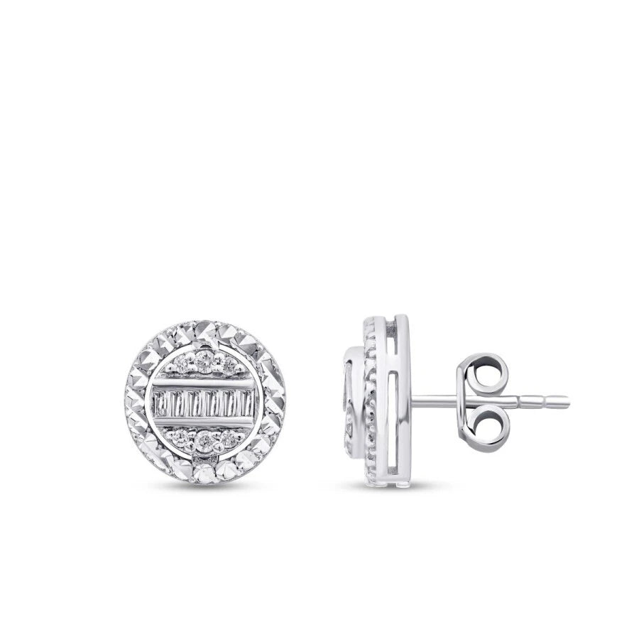 0.20 Carat Diamond Baguette Earrings