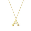 0.04 Carat Diamond A Letter Necklace