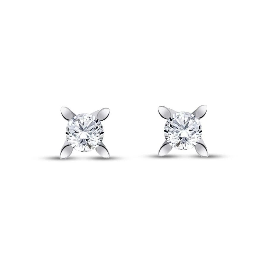 0.80 Carat Diamond Solitaire Earrings