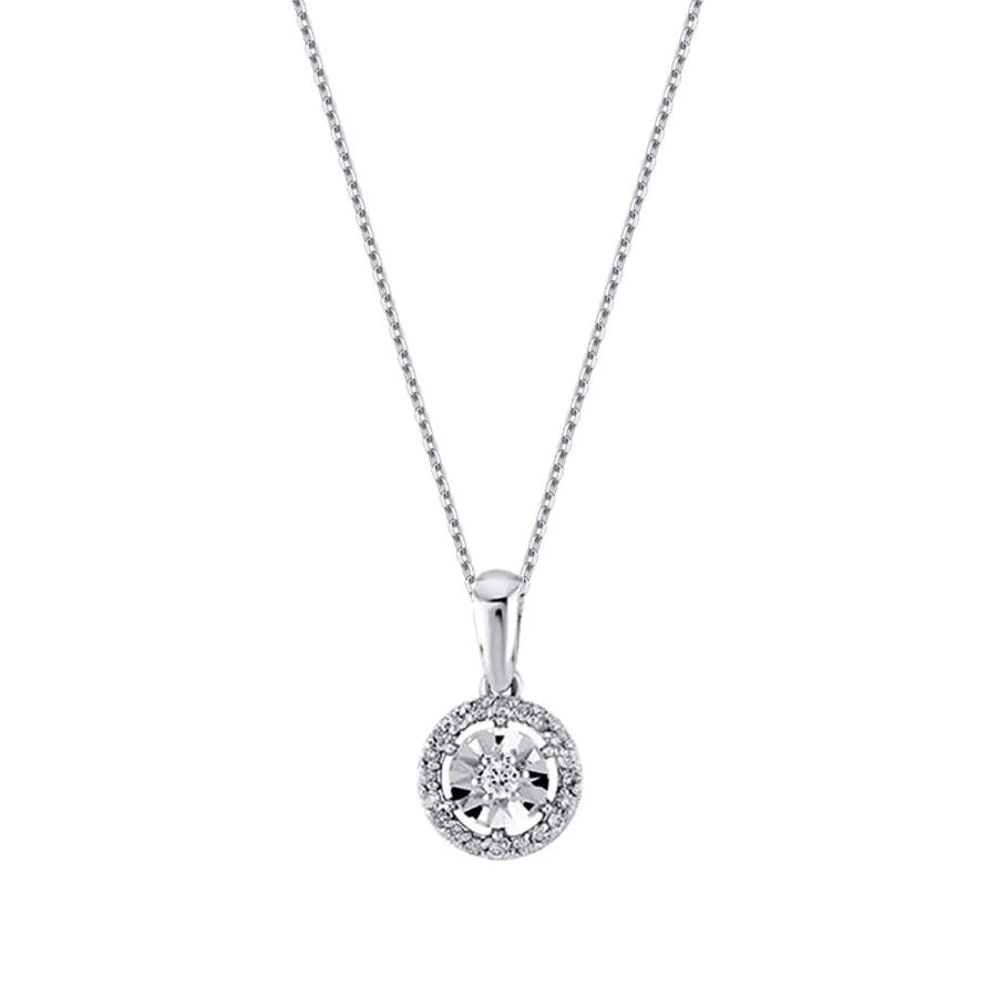 0.08 Carat Diamond-Effect Necklace