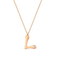 0.02 Carat Diamond Letter L  Necklace