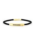 Gold Black Row Stone Men’s Bracelet