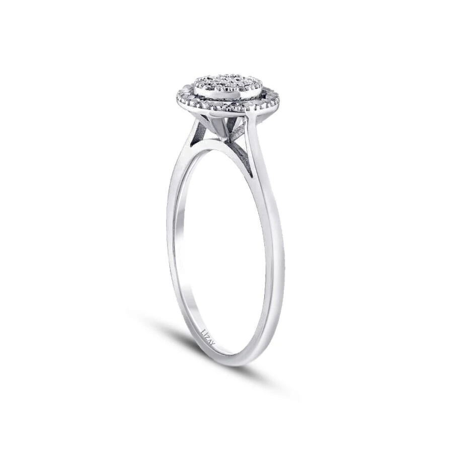 0.09 Carat Diamond Round Ring