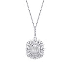 0.46 Carat Diamond Baguette Necklace