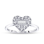 0.40 Carat Diamond Baguette Heart Set