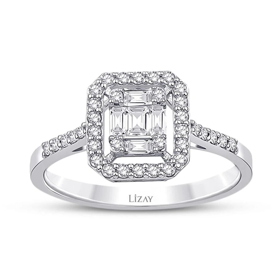 0.39 Carat Diamond Baguette Ring