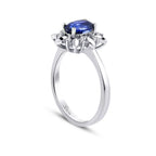 1.12 Carat Diamond Sapphire Ring