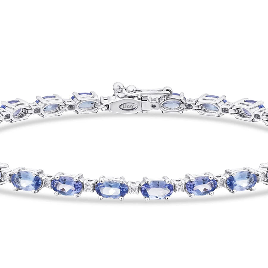 6.73 Carat Diamond Tanzanite Bracelet