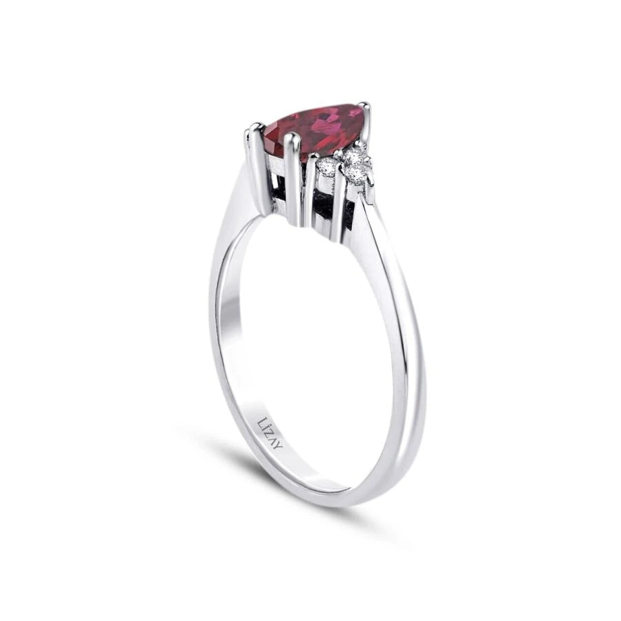 0.57 Carat Diamond Ruby Ring