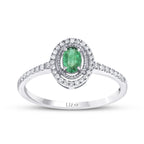 0.31 Carat Diamond Emerald Ring
