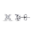 0.08 Carat Diamond Solitaire Earrings
