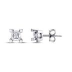 0.08 Carat Diamond Solitaire Earrings