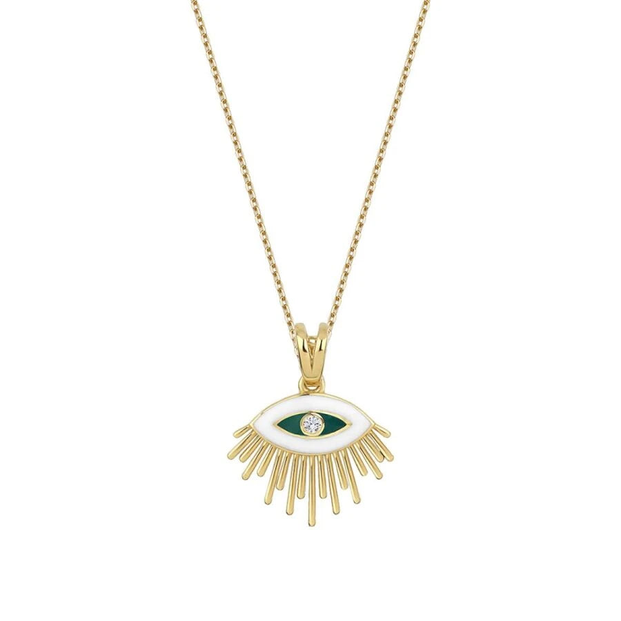0.01 Carat Diamond Trend Eye Necklace