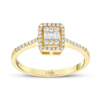 0.21 Carat Diamond Baguette Ring