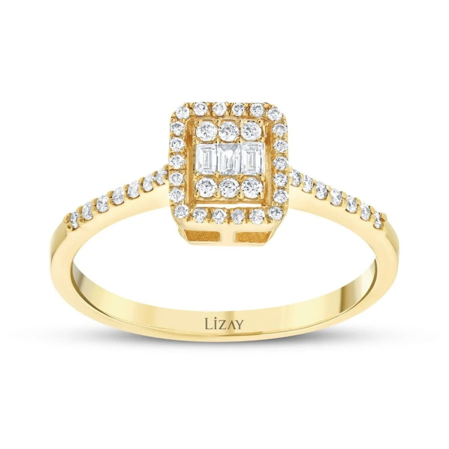 0.21 Carat Diamond Baguette Ring