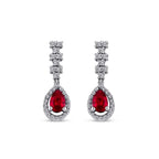 2.07 Carat Diamond Ruby Earrings