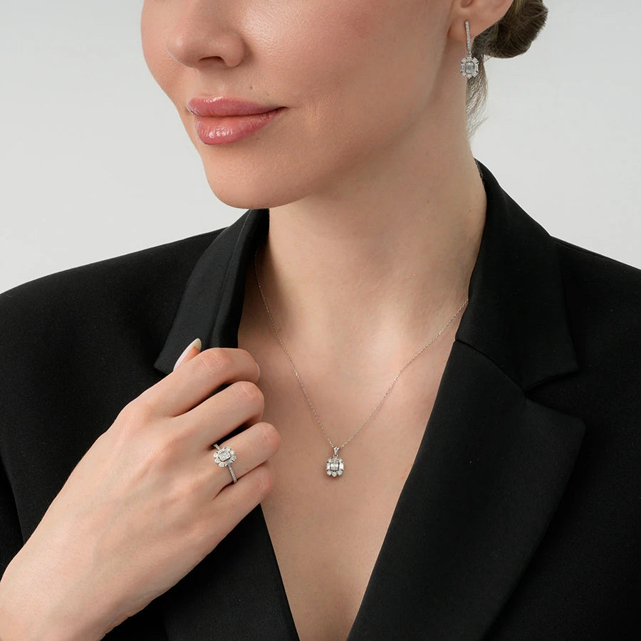0.61 Carat Diamond Baguette Ring