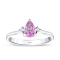 1.36 Carat Diamond Pink Sapphire Ring