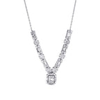 1.36 Carat Diamond Baguette Necklace