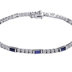 3.15 Carat Diamond Sapphire Bracelet