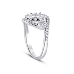 0.67 Carat Diamond Baguette Flower Ring