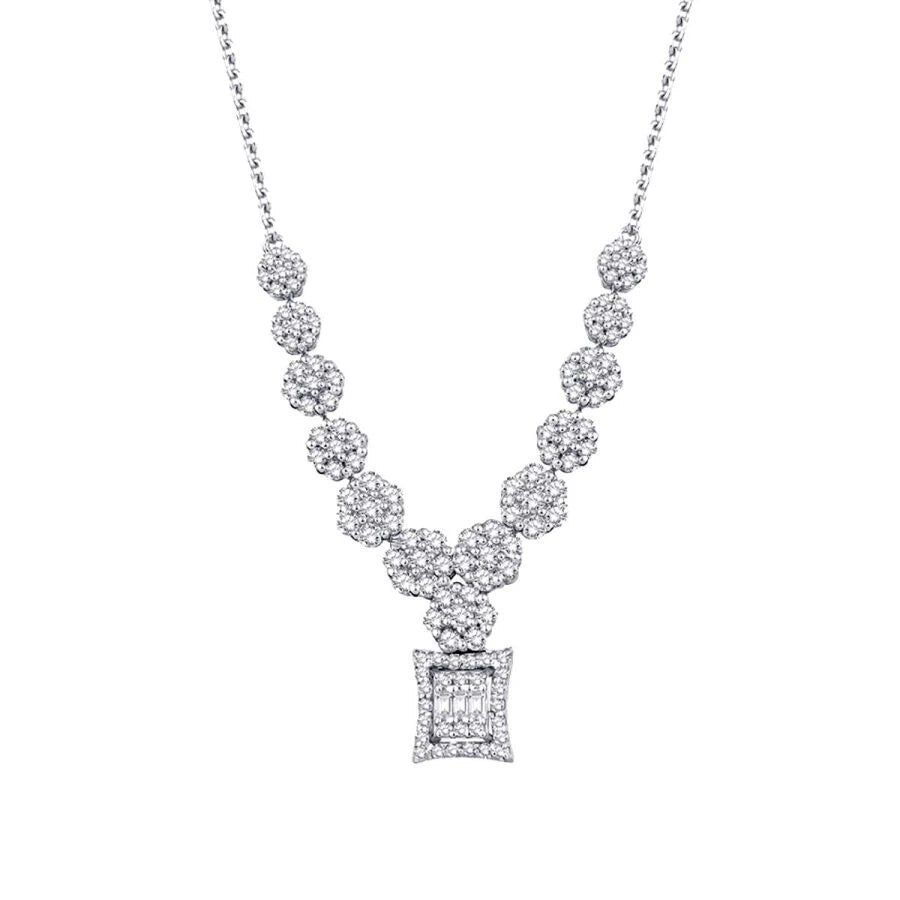 1.58 Carat Diamond Baguette Flower Set