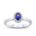 0.31 Carat Diamond Sapphire Ring