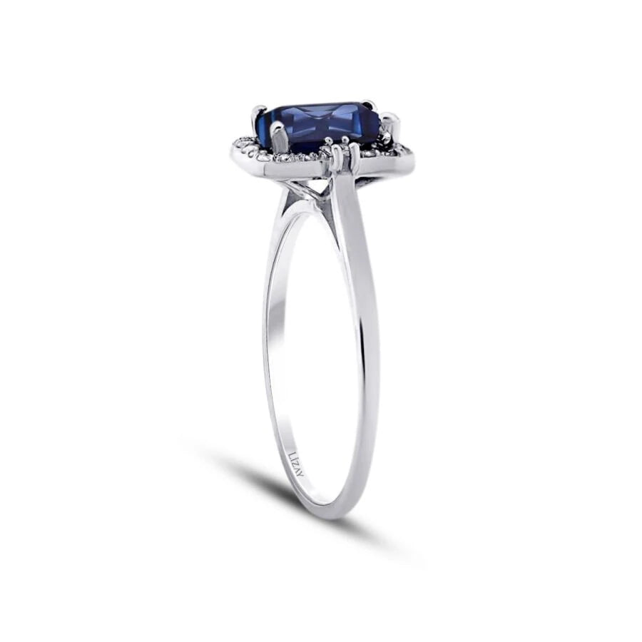 1.15 Carat Diamond Sapphire Ring