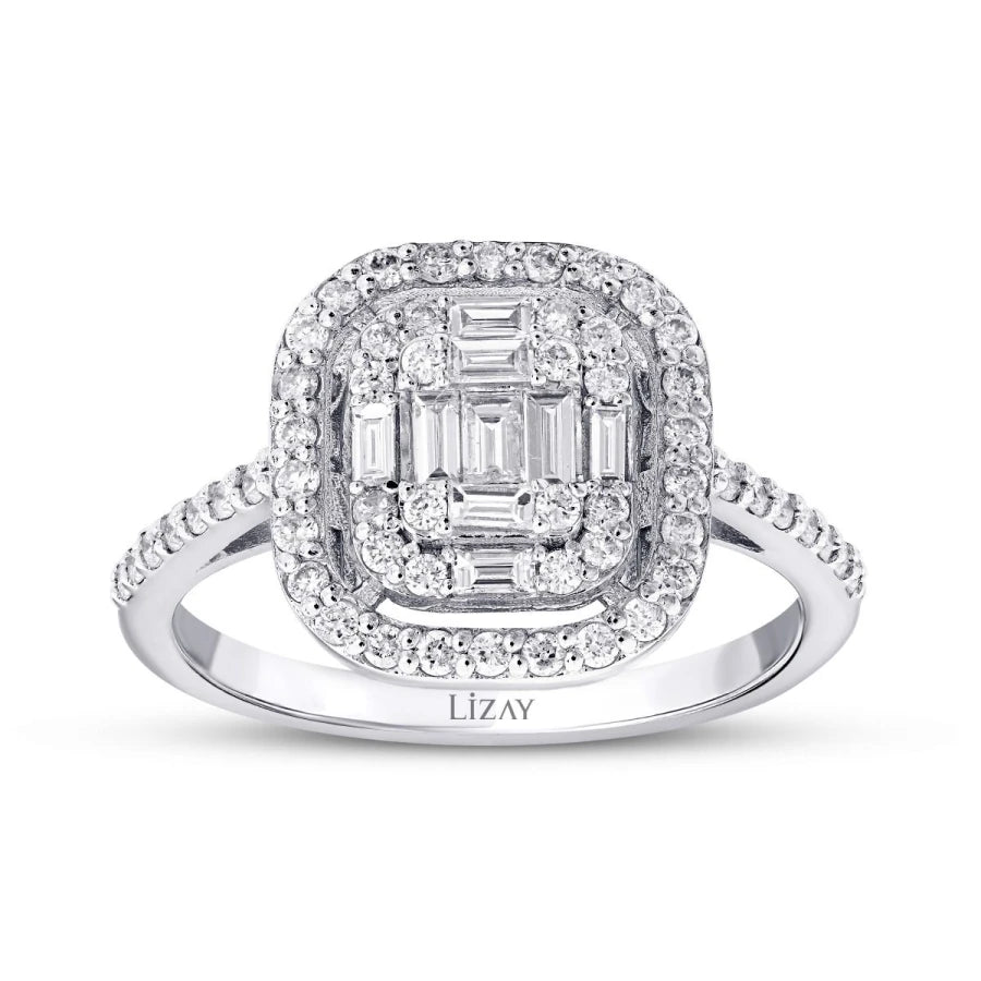 0.54 Carat Diamond Baguette Ring