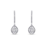 0.43 Carat Diamond Pear Baguette Earrings