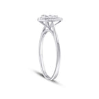 0.05 Carat Diamond-Effect Pear Baguette Ring