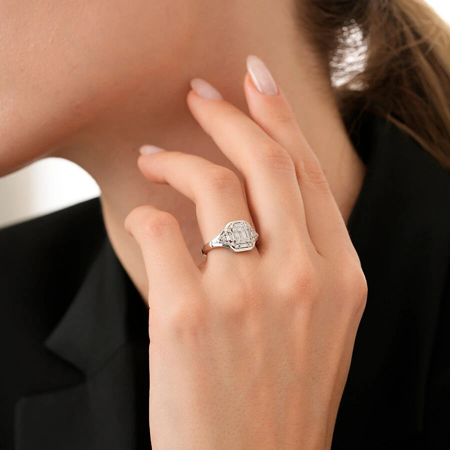 0.40 Carat Diamond Baguette Ring