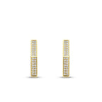 Gold Pentagon Hoop Earrings
