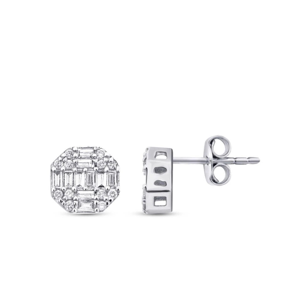0.87 Carat Diamond Baguette Round Set