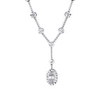 0.10 Carat Diamond Baguette Necklace