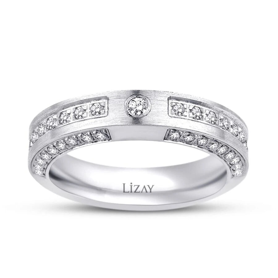 White Gold Cubic Wedding Band